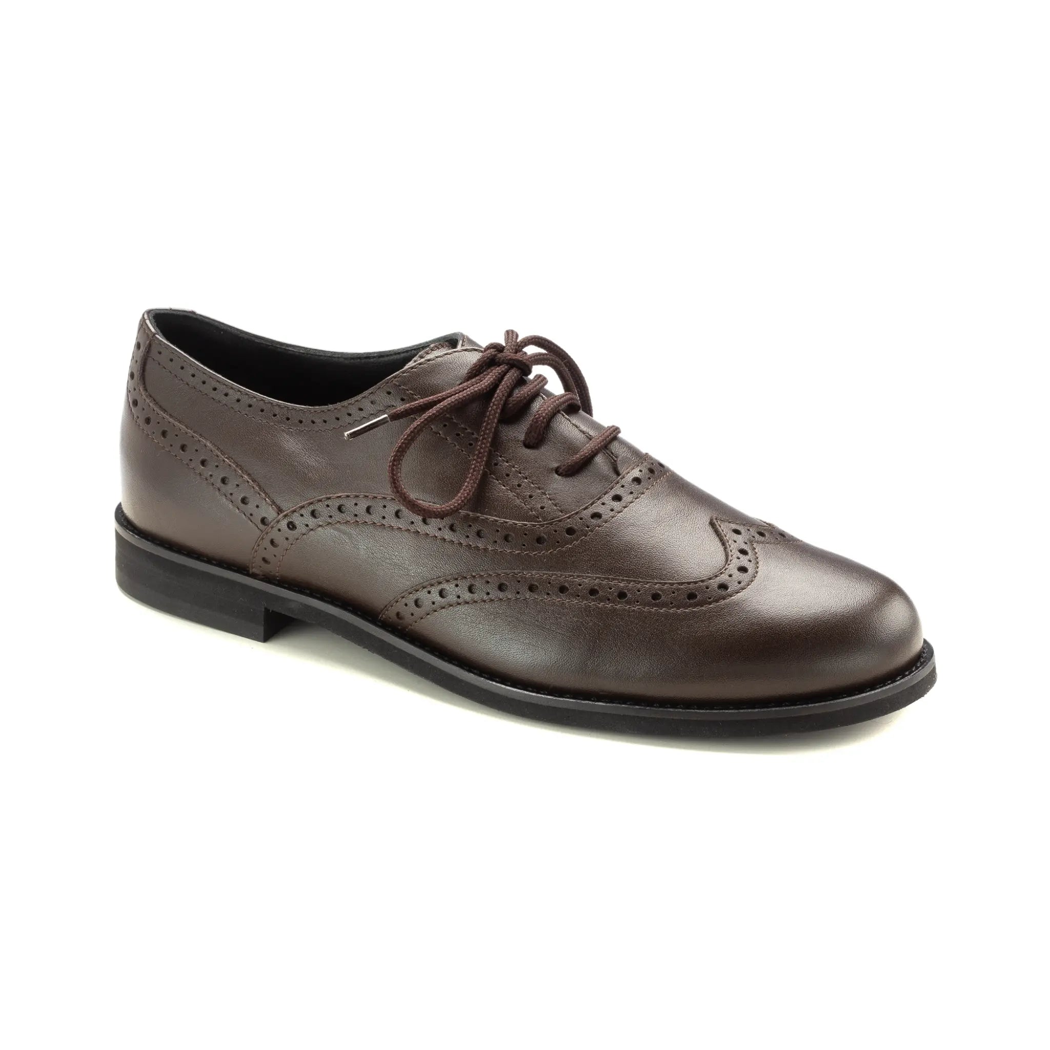 Brown soft leather lace for boy by London Kids - stylish and comfortable