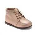 Taupe Leather Toddler High Shoe with Lace