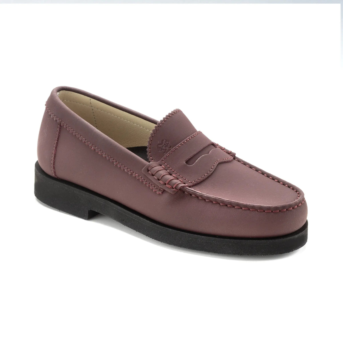 2525 Bordo Sahara Girls School Loafer, hard loafer, made in Italy