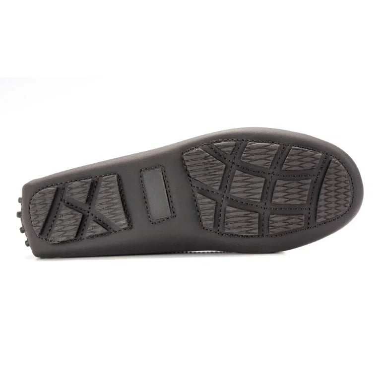 2549 Black Sahara Girls Soft Loafer viewed from the side on white background