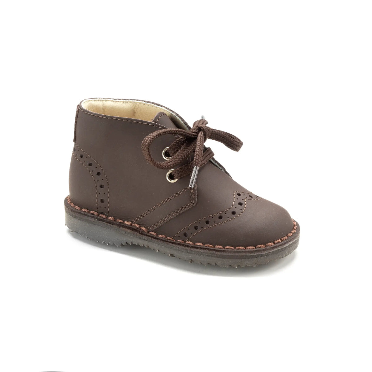 Bordo Sahara colored baby lace shoe suitable for toddlers